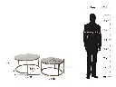 Sebaso Marble Round Nested Coffee Table