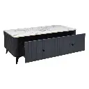 Stevo Storage Coffee Table In Marble Top