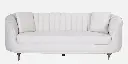 Jacino Fabric 3 Seater Sofa In Cream Colour