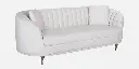 Jacino Fabric 3 Seater Sofa In Cream Colour