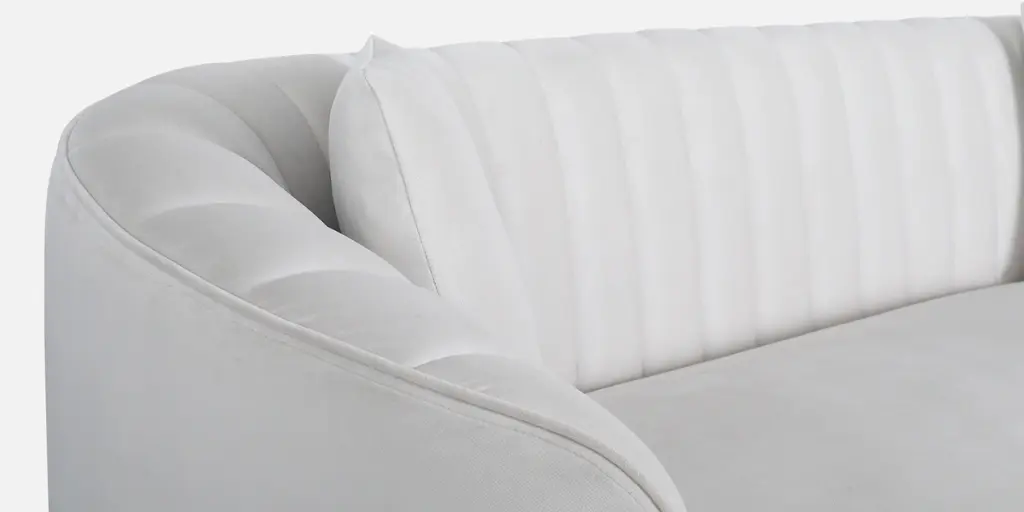 Jacino Fabric 3 Seater Sofa In Cream Colour