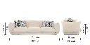Brookfield Fabric 3 Seater Sofa in Beige Colour
