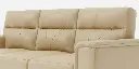 Cozy Leather 3 Seater Sofa in Beige Colour