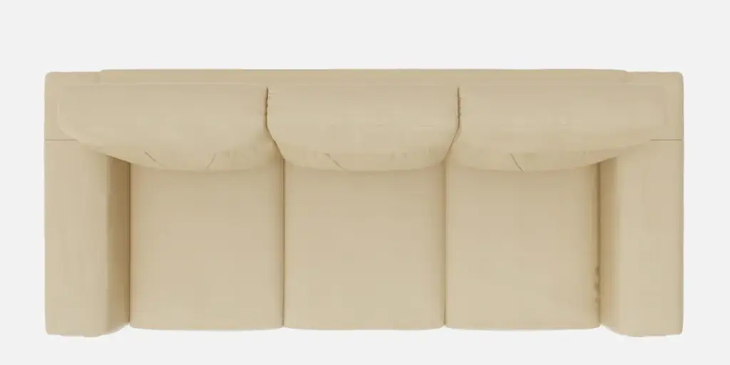 Cozy Leather 3 Seater Sofa in Beige Colour