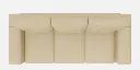 Cozy Leather 3 Seater Sofa in Beige Colour