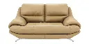 Clarkson Leatherette 2 Seater Sofa in Mushroom Beige Colour