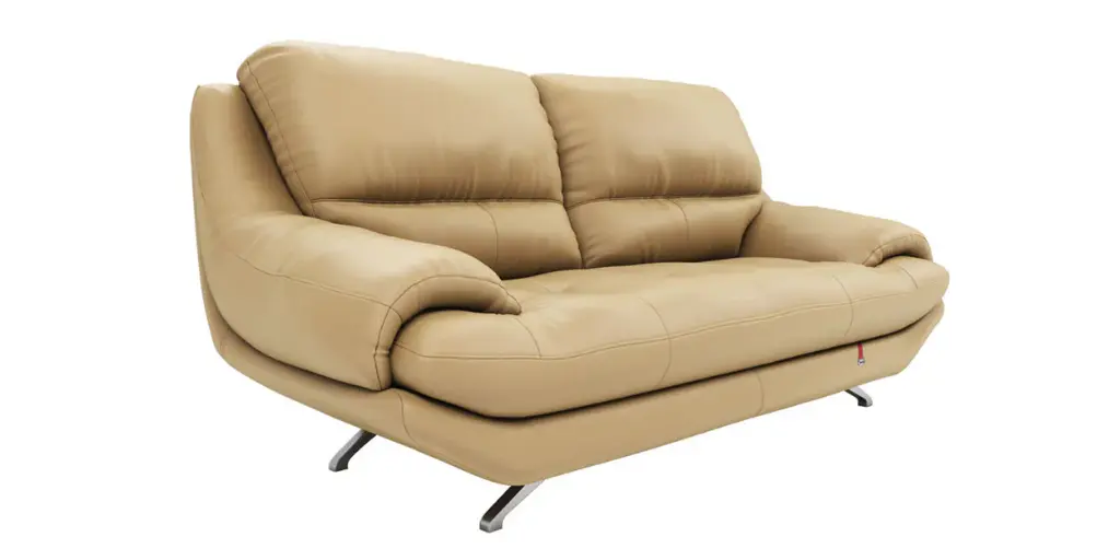 Clarkson Leatherette 2 Seater Sofa in Mushroom Beige Colour