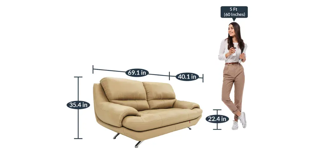 Clarkson Leatherette 2 Seater Sofa in Mushroom Beige Colour