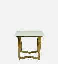 Enrico 6 Seater Dining Set With Porcelain Top & Golden Base