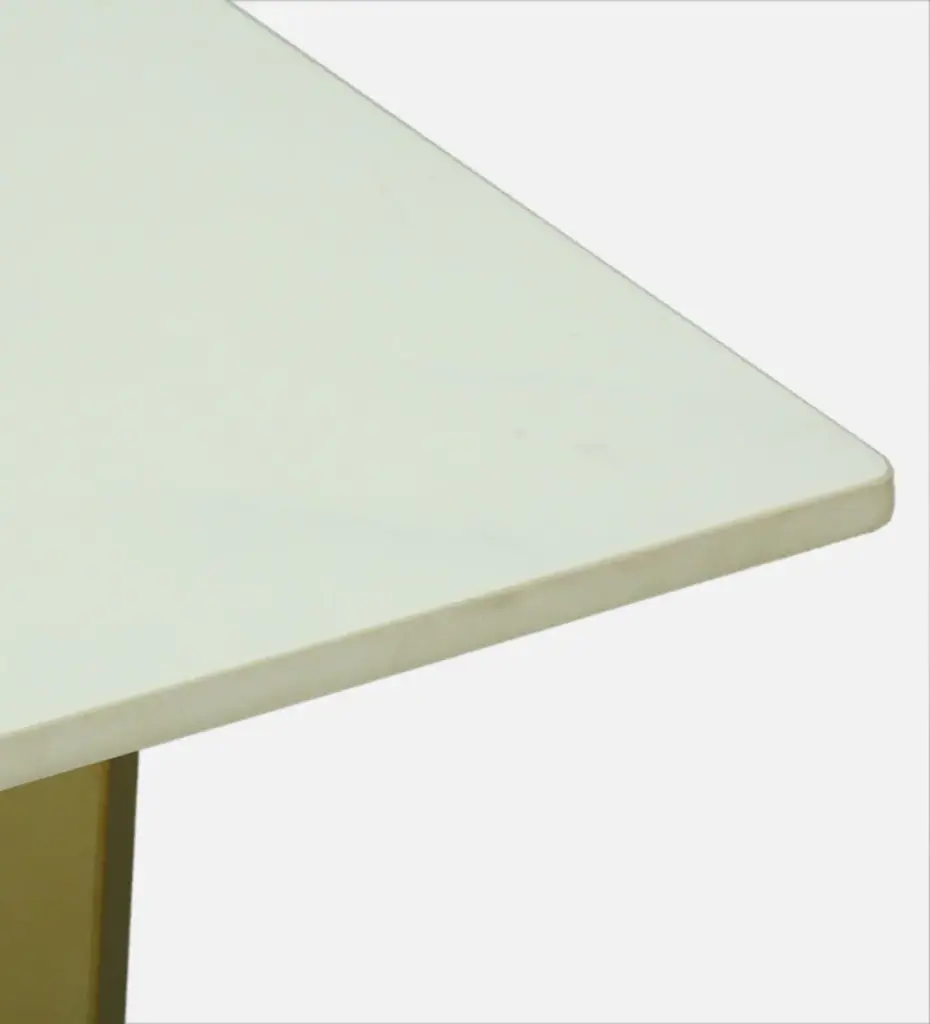 Enrico 6 Seater Dining Set With Porcelain Top & Golden Base