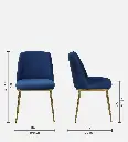 Enrico 6 Seater Dining Set With Porcelain Top & Golden Base