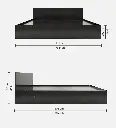 Ren King Size Bed in Wenge Finish with Storage