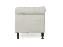 Binga Chesterfield Sofa In Premium Beige Velvet Fabric