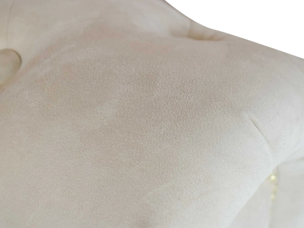 Binga Chesterfield Sofa In Premium Beige Velvet Fabric