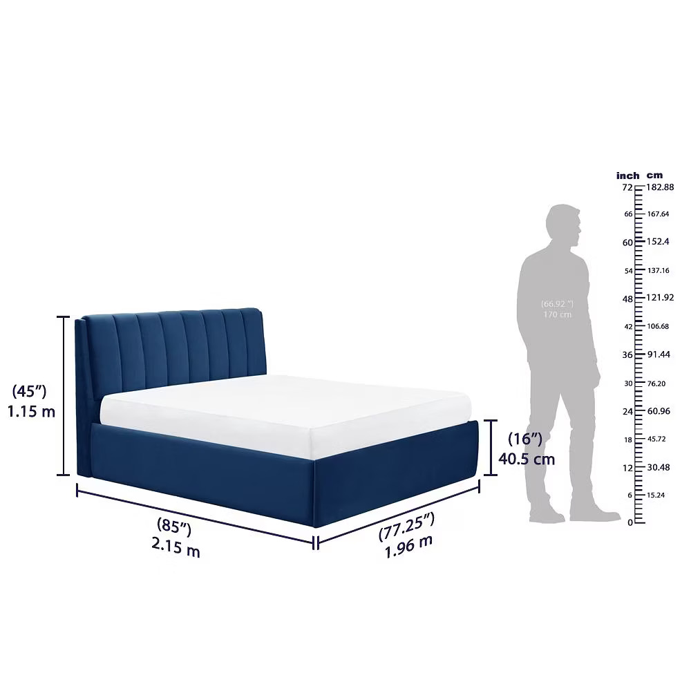 Anto King Size  Upholstered Bed