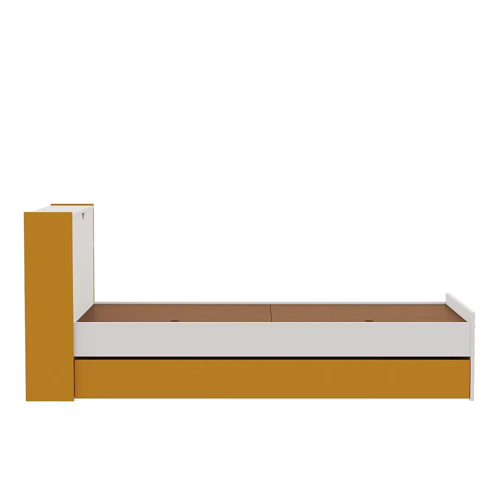 Capelo Kids Trundle Bed with Headboard Storage