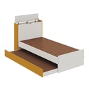Capelo Kids Trundle Bed with Headboard Storage