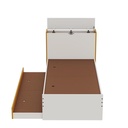 Capelo Kids Trundle Bed with Headboard Storage