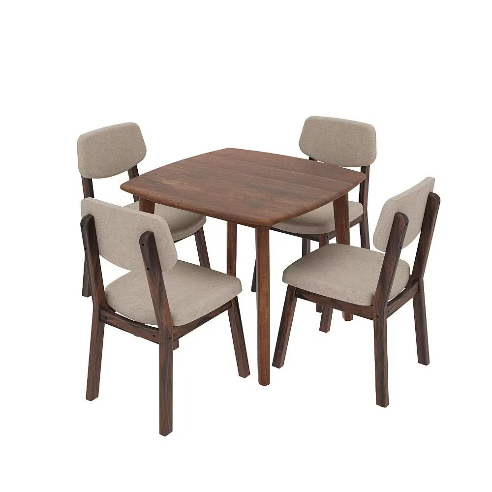 Salvo 4-Seater Solid wood square shape dining set 