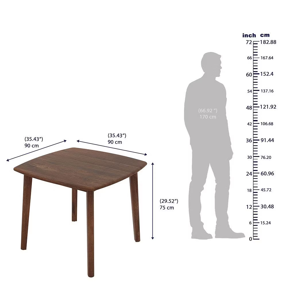 Salvo 4-Seater Solid wood square shape dining set 