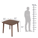 Salvo 4-Seater Solid wood square shape dining set 