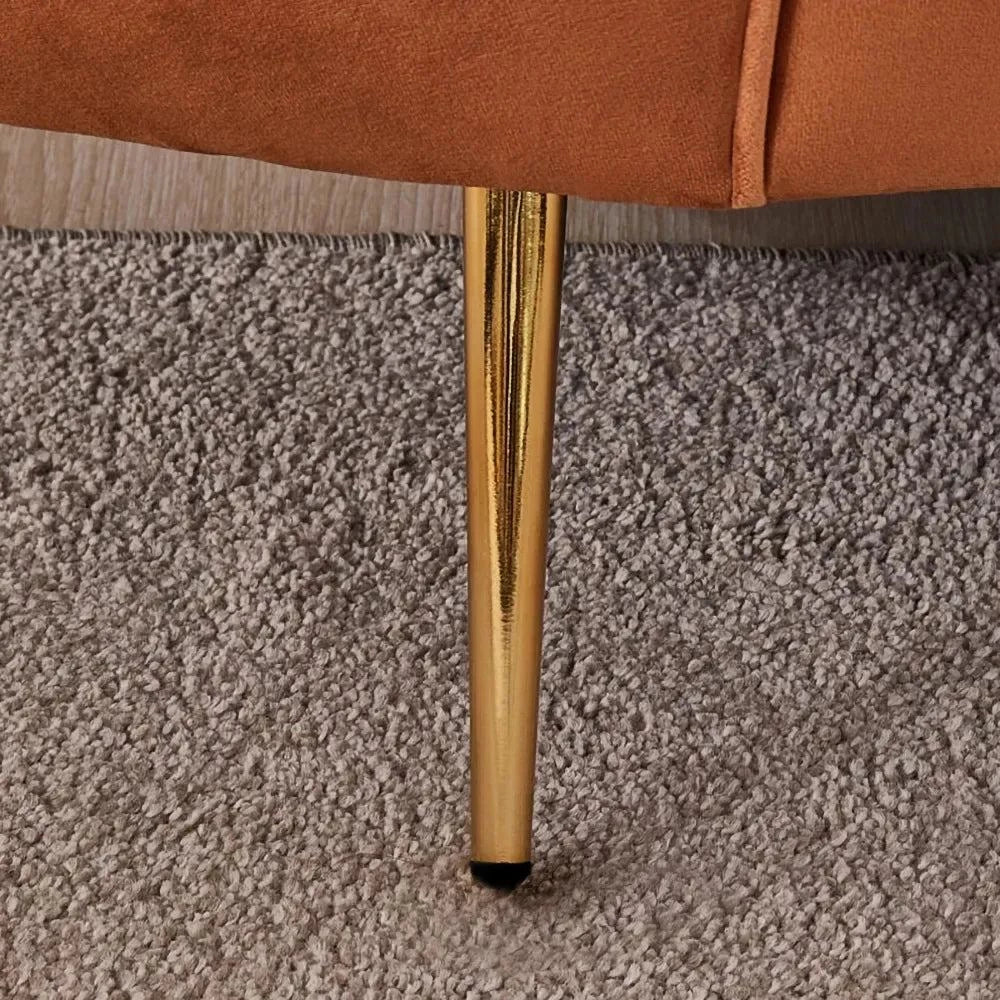 Homa Modern Velvet Upholstered Curved Sofa