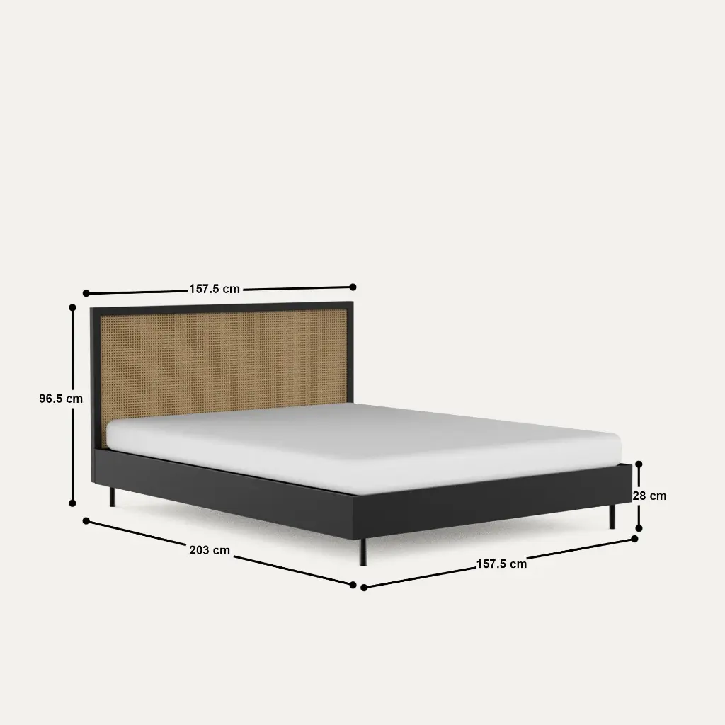 Jupa Low Rattan Bed without Storage
