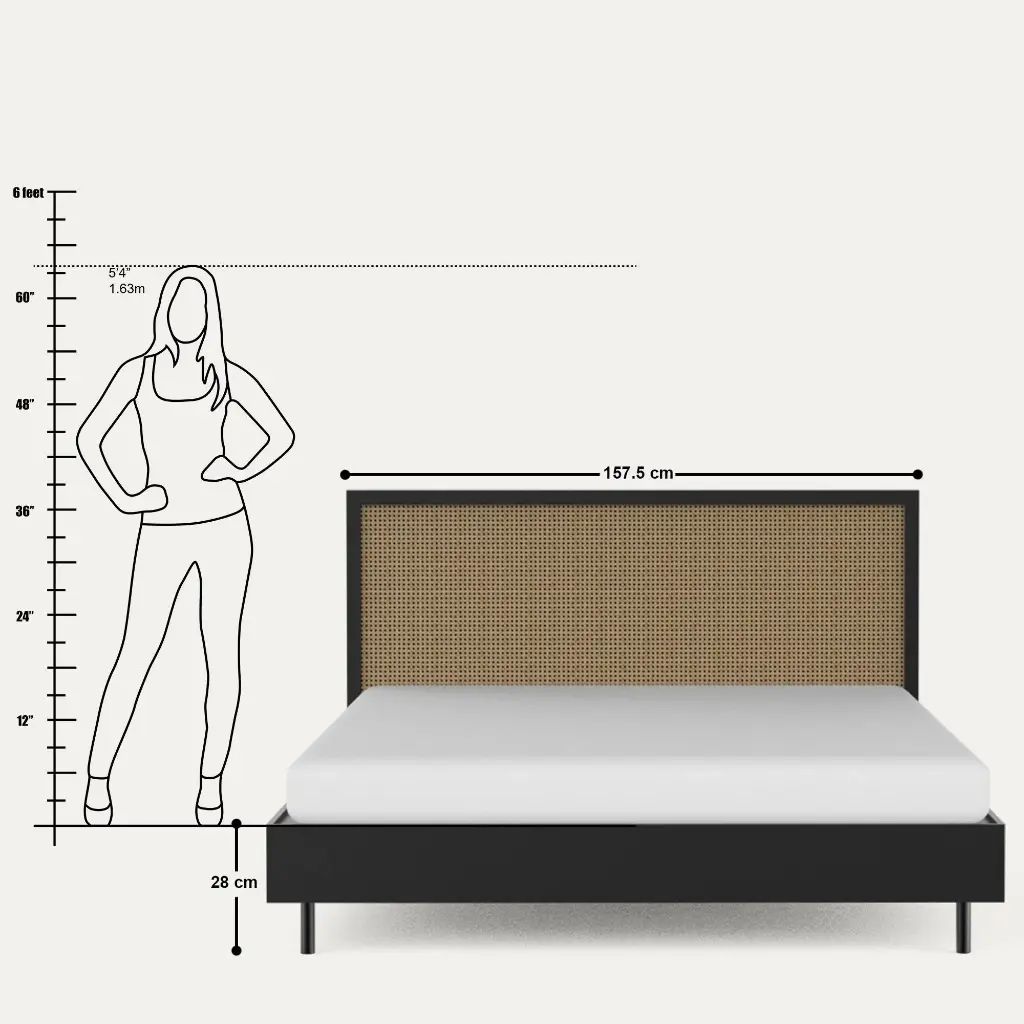 Jupa Low Rattan Bed without Storage