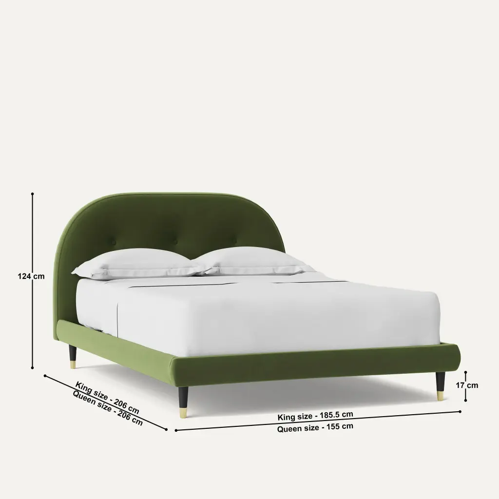 Souky Upholstered Bed without Storage