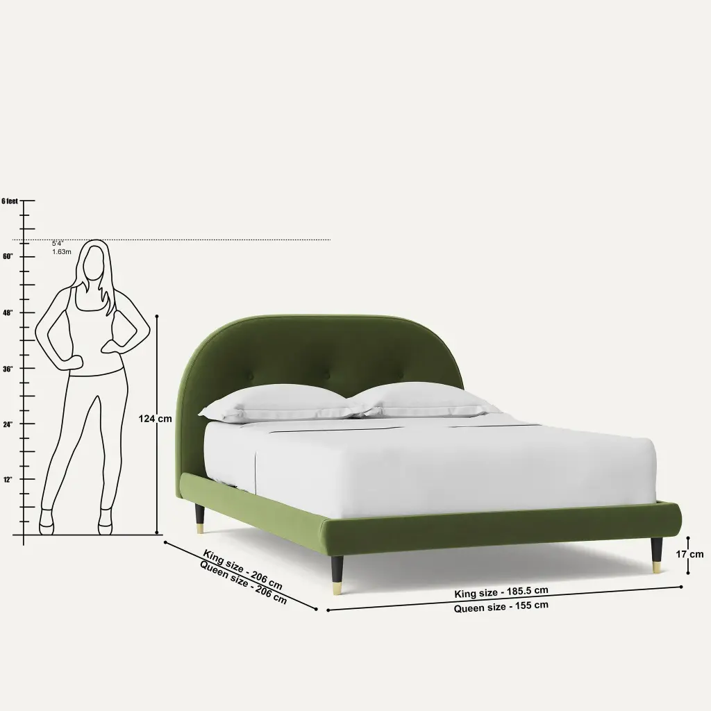Souky Upholstered Bed without Storage