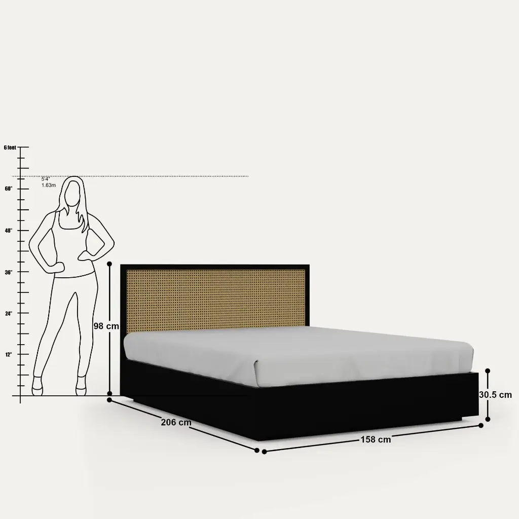 Jupa Solid Wood Hydraulic Storage Bed