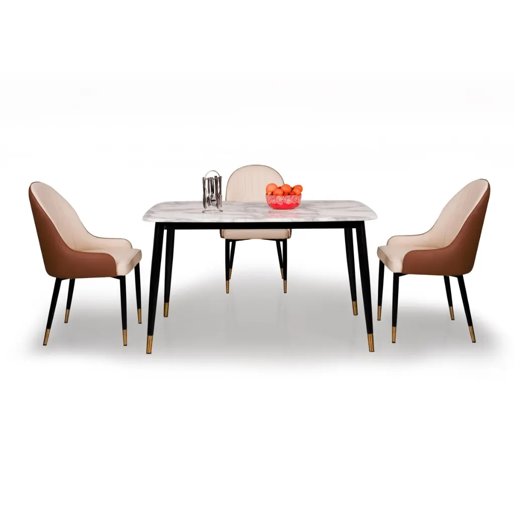 Octa 4 Seater Dining Set with Marble Finished Top
