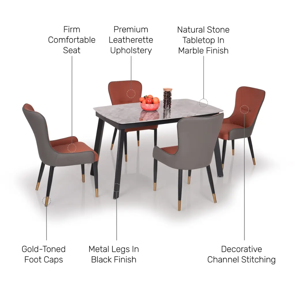 Louise 4 Seater Dining Set