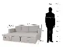 Feltron Sofa Cum Bed In Dark Grey
