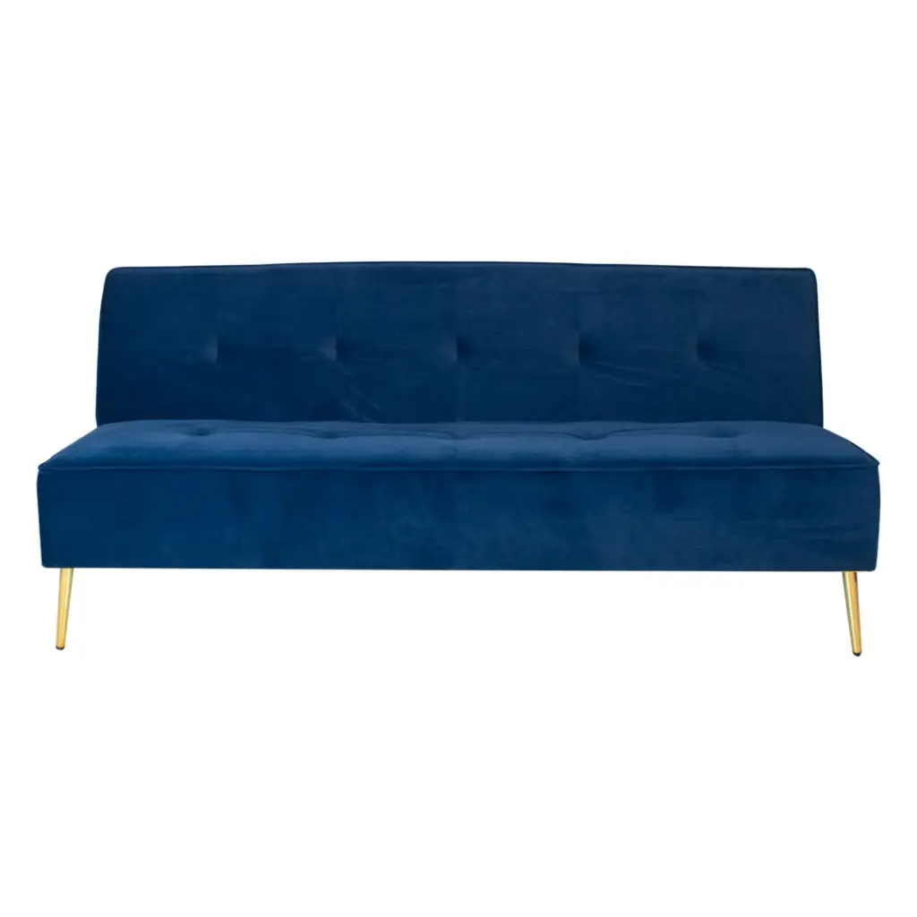 Zoel Sofa Bed In Blue Velvet Fabric