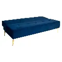 Zoel Sofa Bed In Blue Velvet Fabric
