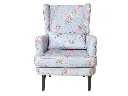 Geno Wing Chair In Floral Cotton Fabric