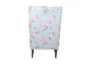 Geno Wing Chair In Floral Cotton Fabric