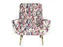 Valenca Tufted Wing Chair In Printed Fabric