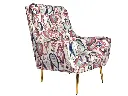Valenca Tufted Wing Chair In Printed Fabric