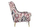 Valenca Tufted Wing Chair In Printed Fabric