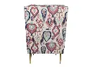 Valenca Tufted Wing Chair In Printed Fabric