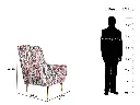 Valenca Tufted Wing Chair In Printed Fabric
