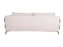 Dran Sofa With Front & Side Frames In Beige Velvet Fabric