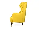 Myco High Back Wing Chair Premium Suede Yellow Fabric