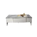 Calvino Storage Coffee Table In Marble Top