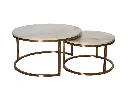 Sebaso Marble Round Nested Coffee Table