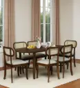 Brookwing Sheesham Wood 6 Seater Dining Set With Chairs