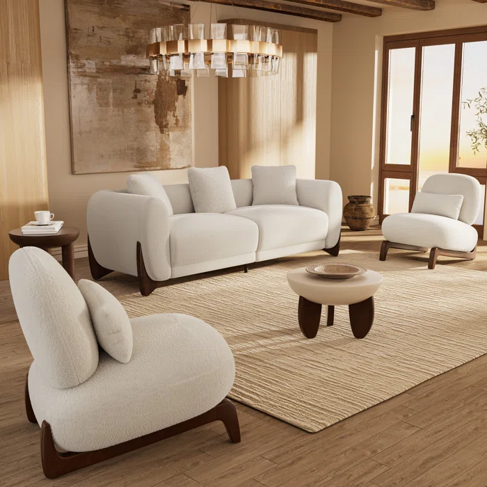 Modern Boucle Living Room Sofa