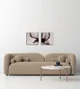 Lucas Boucle Fabric 3 Seater Sofa In Mushroom Beige Colour